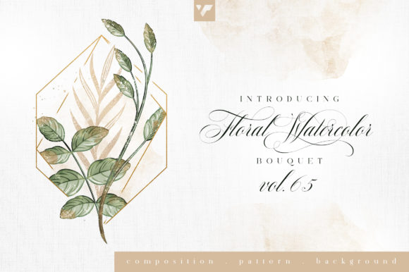 Discover Floral Watercolor Bouquet Vol65