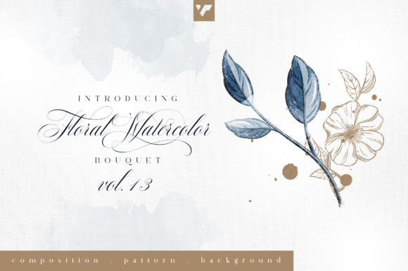 Discover the Beauty of Floral Watercolor Bouquet Vol13 and Vol1