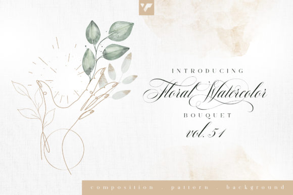 Discover the Beauty of Floral Watercolor Bouquet Vol51