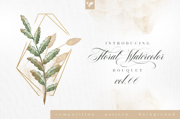 Discover the Charm of Floral Watercolor Bouquet Vol66