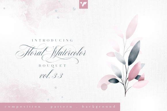 Discover the Elegance of Floral Watercolor Bouquet Vol33