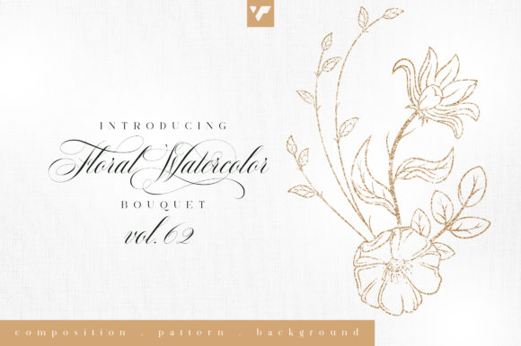 Discover the Elegance of Floral Watercolor Bouquet Vol62