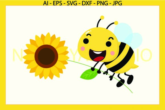 Embrace the Charm of Sunflowe Bee Floral Spring SVG for Your Creative Projects