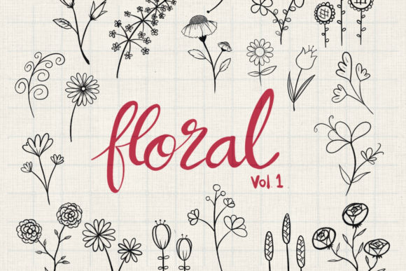 Enhance Your Designs with Floral Hand Draw Clipart