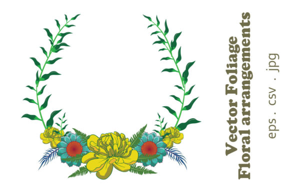 Enhance Your Designs with Vector Floral Foliage Set 18