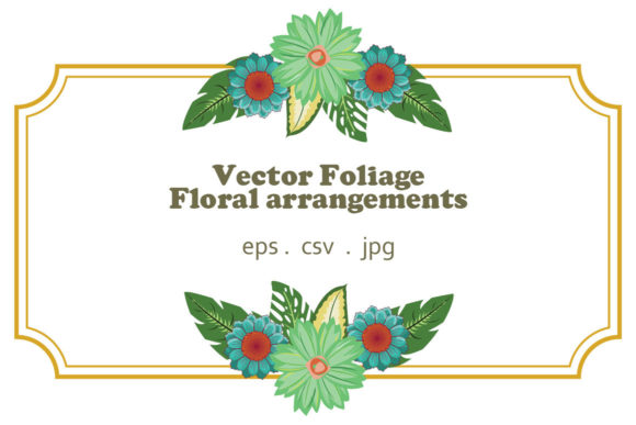 Enhance Your Special Occasions with Vector Floral Foliage Graphic Set 28