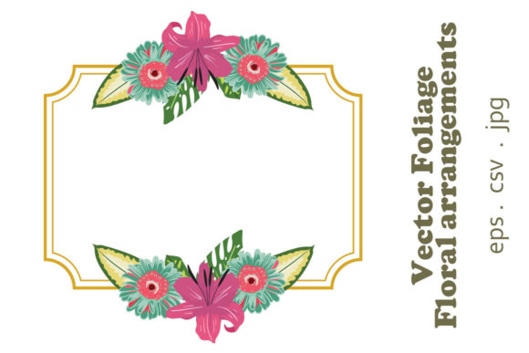 Enhance Your Special Occasions with Vector Floral Foliage Graphic Set 22