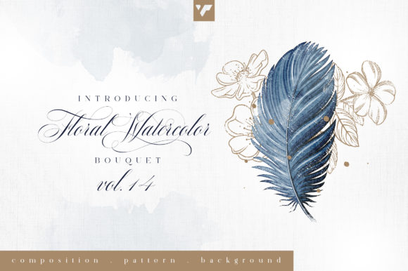 Explore the Beauty of Floral Watercolor Bouquet Vol14