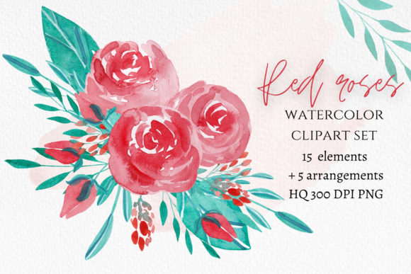 Exploring Red Roses Watercolor Floral Clipart: A Versatile Design for Creative Projects