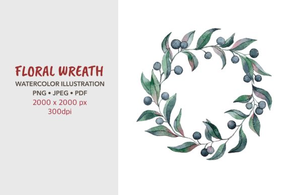 Floral Wreath Watercolor Illustration: A Versatile and Charming Design Solution