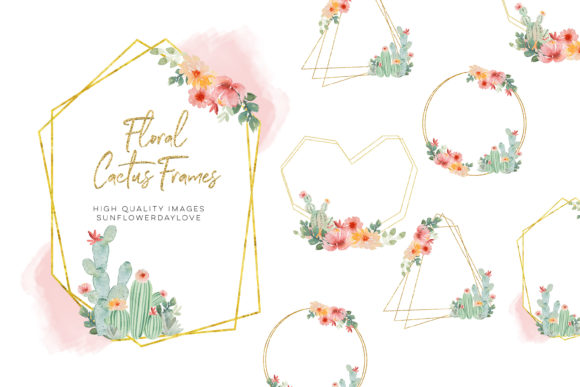 Frame Watercolor Floral Cactus Clipart: A Versatile Tool for Creative Projects