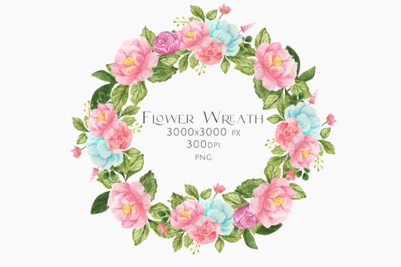 Strategic Use of Watercolor Floral Pink Wreath Png for Enhanced Visual Impact