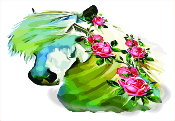 Transform Your Space with Horse Floral PNG Graphics