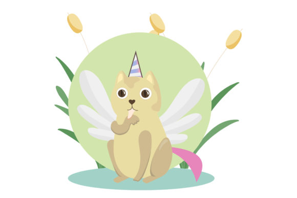 Unicorn Cats Funny Floral Background: A Creative and Versatile Design Asset