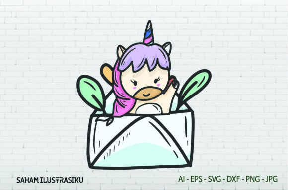 Unicorn, Cute Sticker - Floral - SVG: A Versatile and Adaptable Design for Your Creative Projects