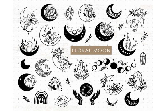 Unleash Creativity with Floral Moon, Celestial Moon