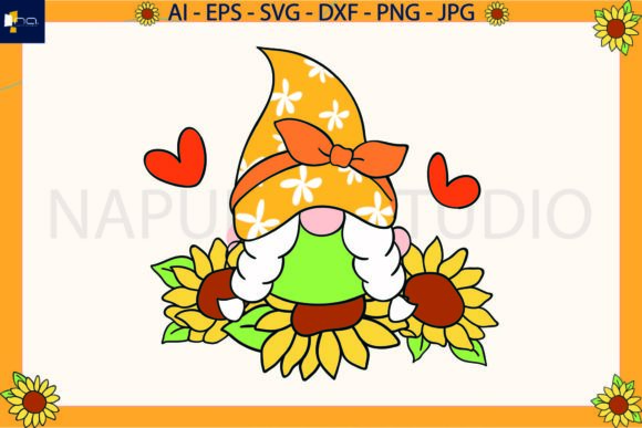 Unleashing Creativity with Gnomes Sunflower Floral Flower SVG