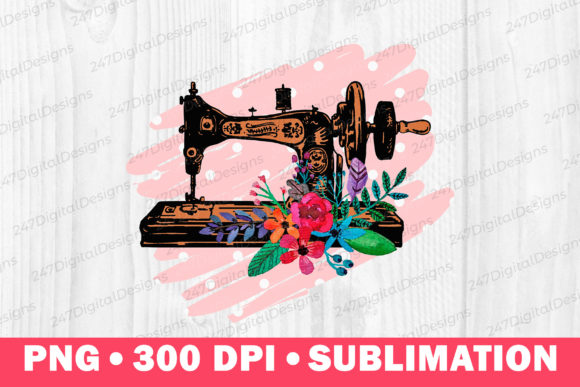 Unlocking Creativity with Sewing Machine Png Floral Sublimation Designs