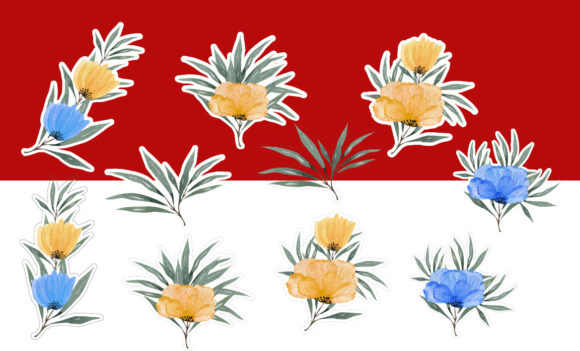 Watercolor Floral Sticker: A Versatile Decorative Tool