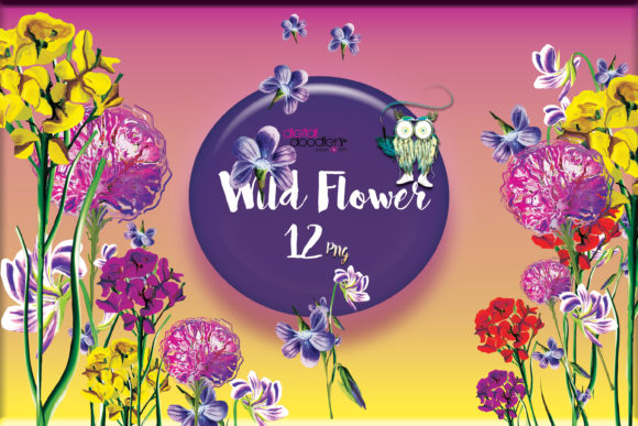 Wild Flower Painted Floral Graphics: A Versatile Tool for Creative Projects
